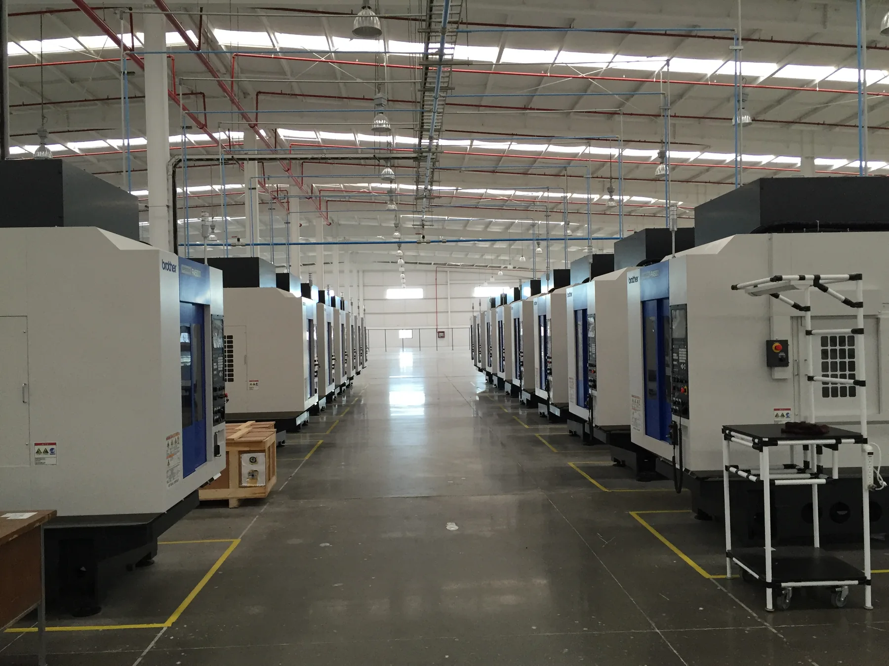 Equipment aisle and machinery